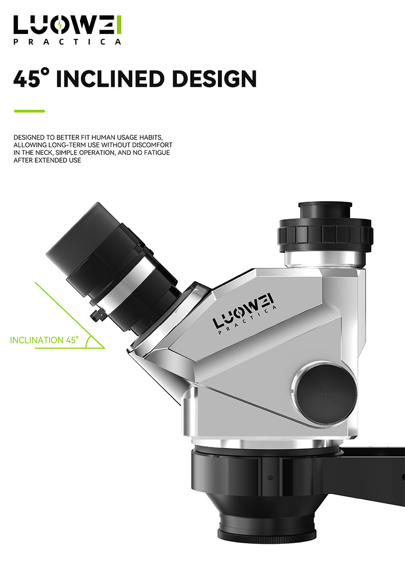LUOWEI MICROSCOPIO TRINOCULAR GEEK FUTURE CON PANTALLA HD 10.1" LW-TR01-B3TV-DP01