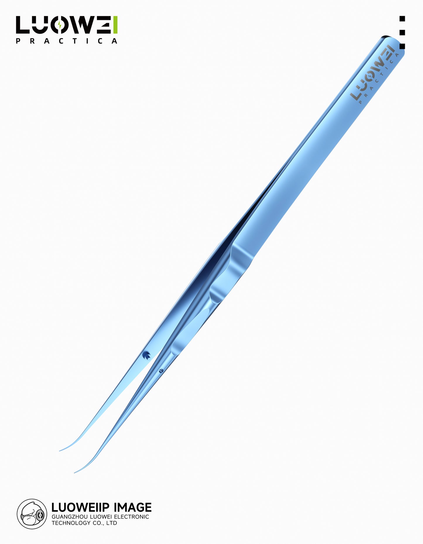 LUOWEI PINZAS DE ALTA PRECISION DE ALEACION DE TITANIO PUNTA RECTA