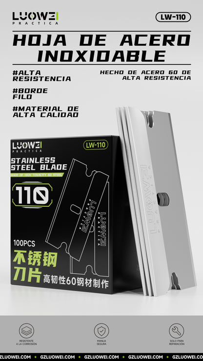 LUOWEI NAVAJA FLEXIBLE DE UN FILO LW-110 CAJA CON 10 PIEZAS