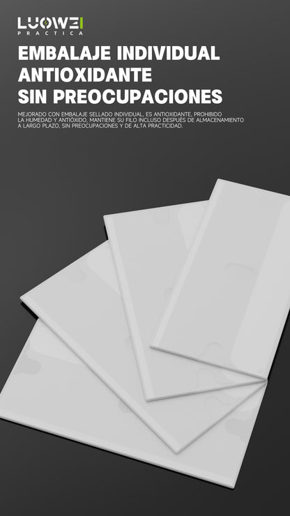 LUOWEI NAVAJA FLEXIBLE DE UN FILO LW-110 CAJA CON 10 PIEZAS