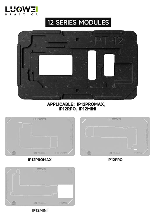 LUOWEI PLATAFORMA CON STENCIL PARA INTERPOSER IPHONE SERIES 12