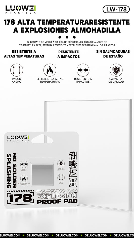 LUOWEI PROTECTOR DE VIDRIO RESISTENTE A ALTAS TEMPERATURAS LW-178