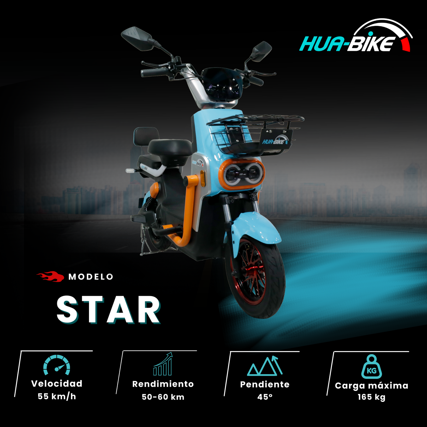 HUA-BIKE BICICLETA ELECTRICA STAR