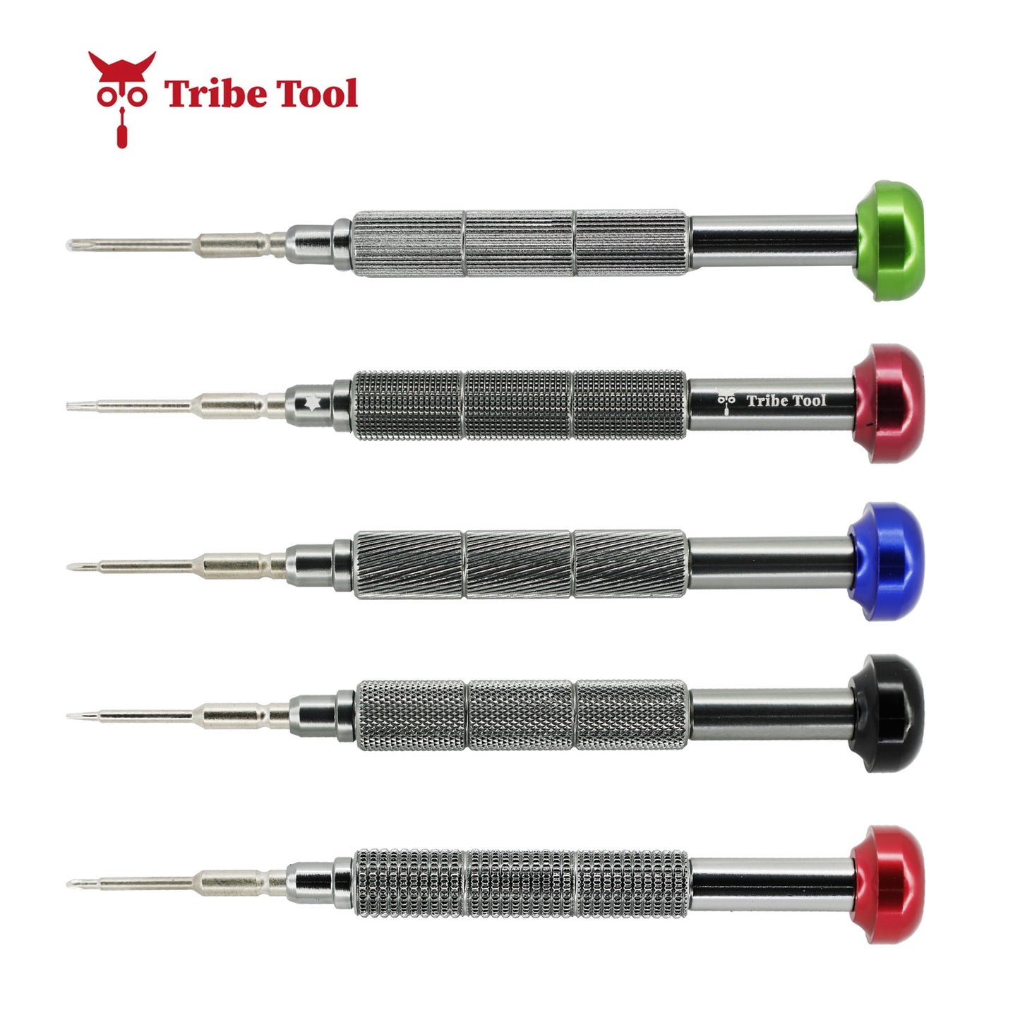 TRIBE TOOL JUEGO DE DESARMADORES S501 2D, 5 EN 1 +1.3 / Y0.6 / *0.8 / T5 / +2.5