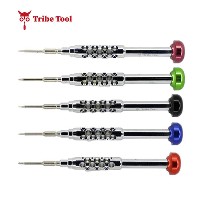 TRIBE TOOL JUEGO DE DESARMADORES CON ORIFICIOS S502 2D, 5 EN 1 +1.3 / Y0.6 / *0.8 / T5 / +2.5