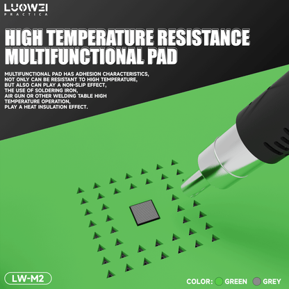 LUOWEI TAPETE DE TRABAJO 450MM x 206MM RESISTENTE A ALTAS TEMPERATURAS VERDE