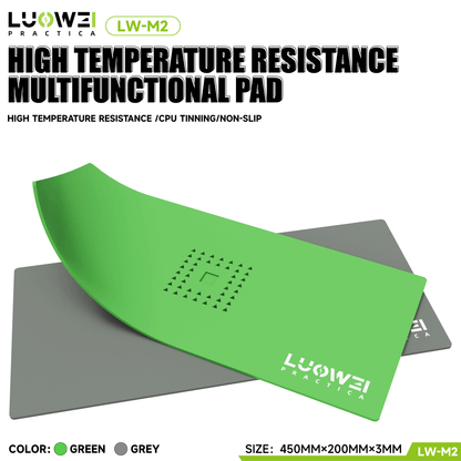 LUOWEI TAPETE DE TRABAJO 450MM x 206MM RESISTENTE A ALTAS TEMPERATURAS VERDE
