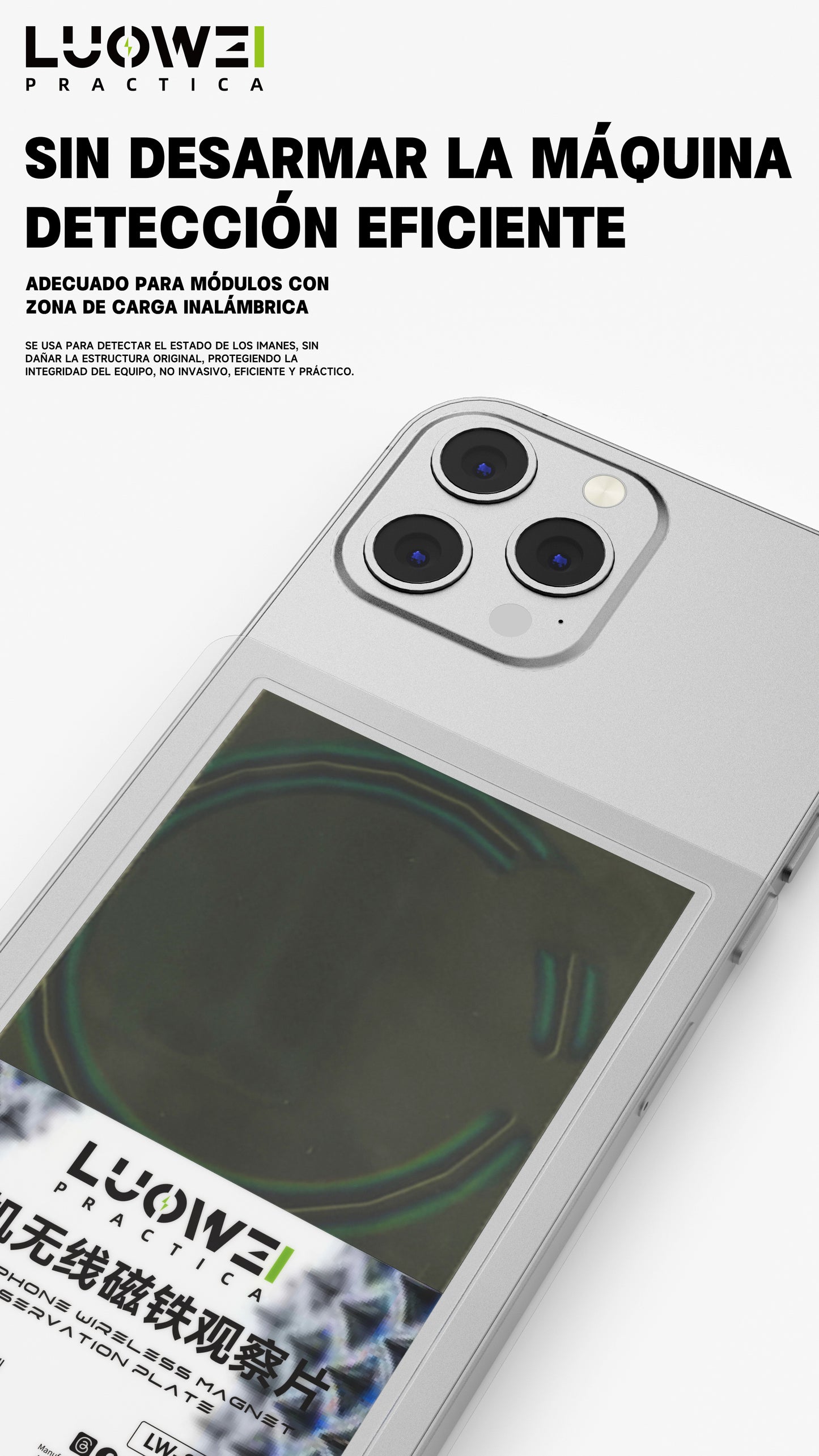 LUOWEI LAMINA DE OBSERVACION DE IMANES INALAMBRICOS PARA CELULARES LW-328