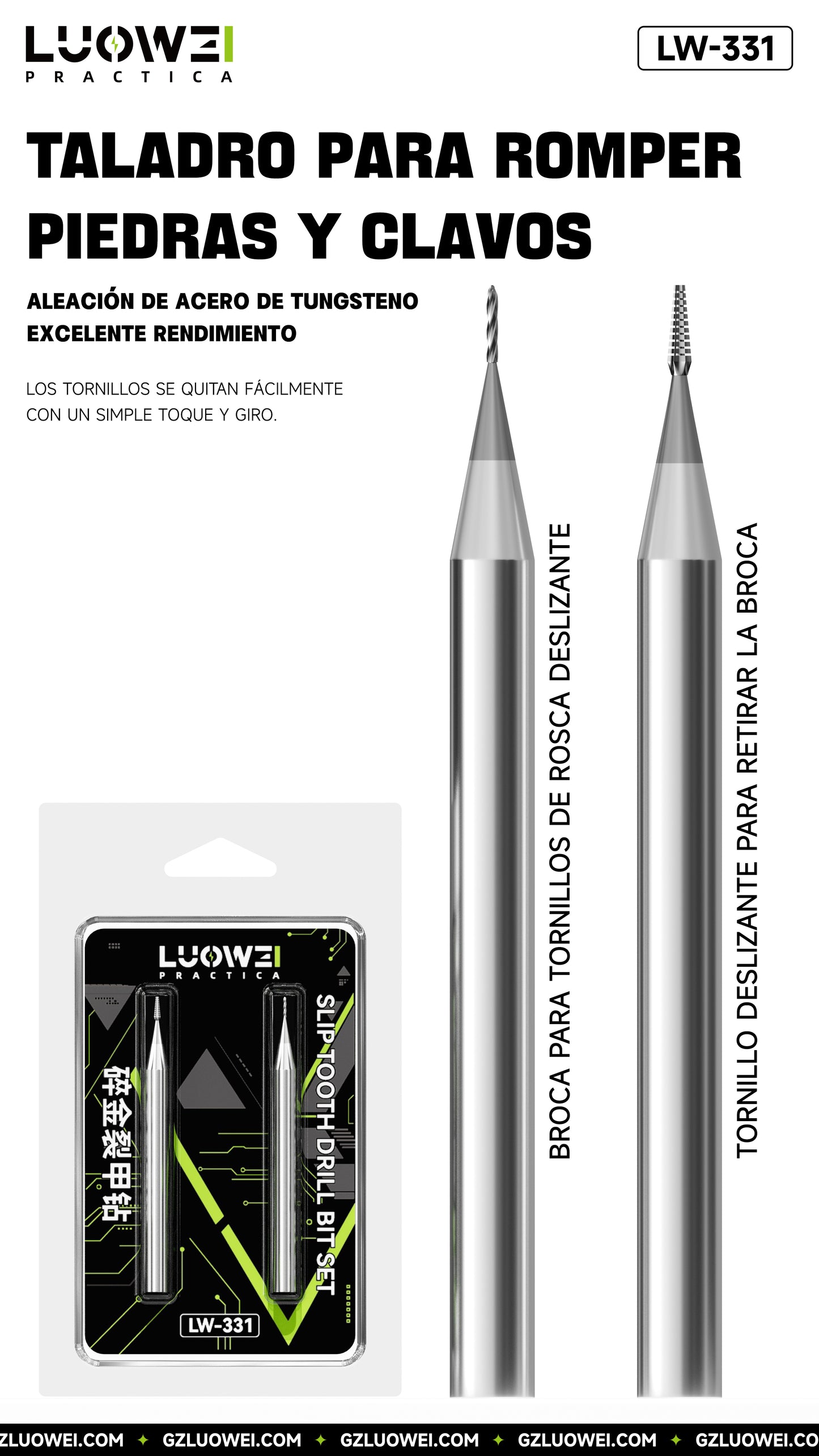 LUOWEI KIT PARA TORNILLOS BARRIDOS LW-331