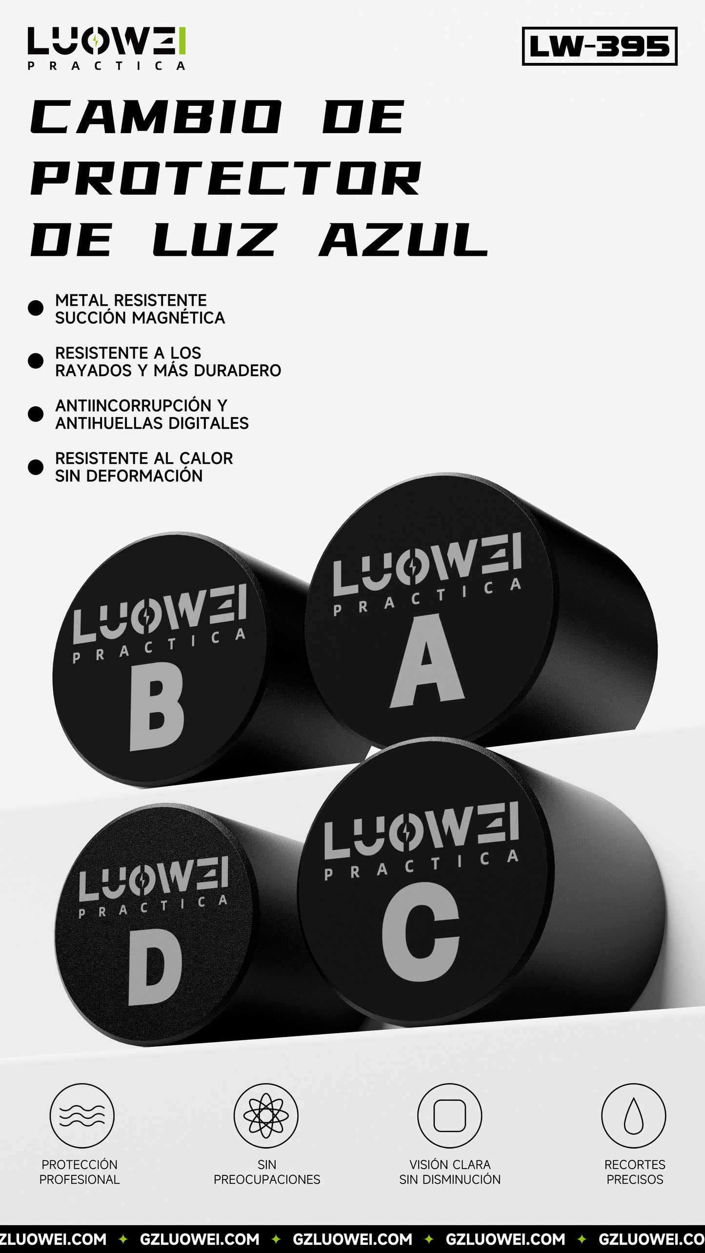 LUOWEI KIT DE PROTECTORES IMANTADOS PARA CAMARAS LW-395