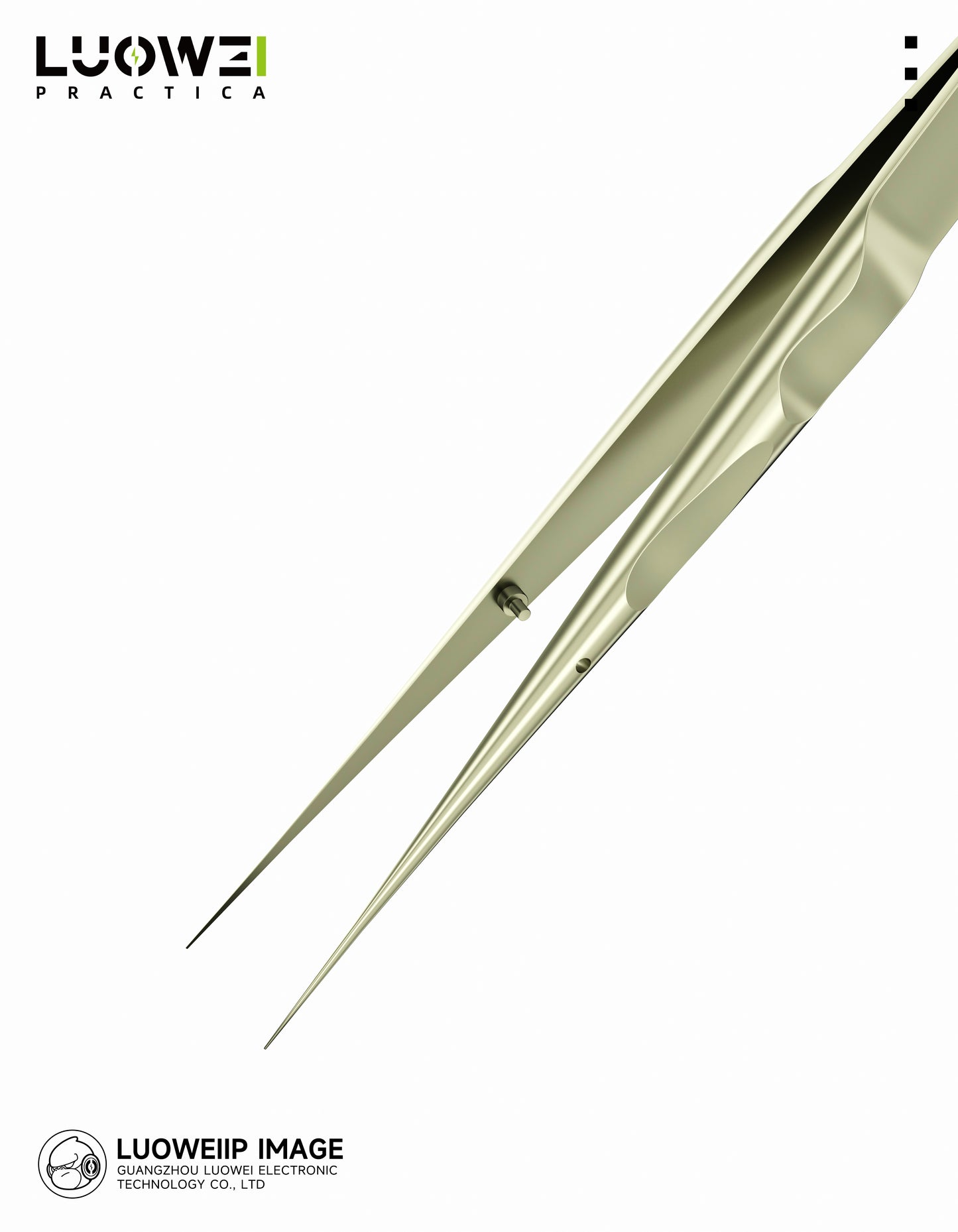 LUOWEI PINZAS DE ALTA PRECISION DE ALEACION DE TITANIO PUNTA RECTA