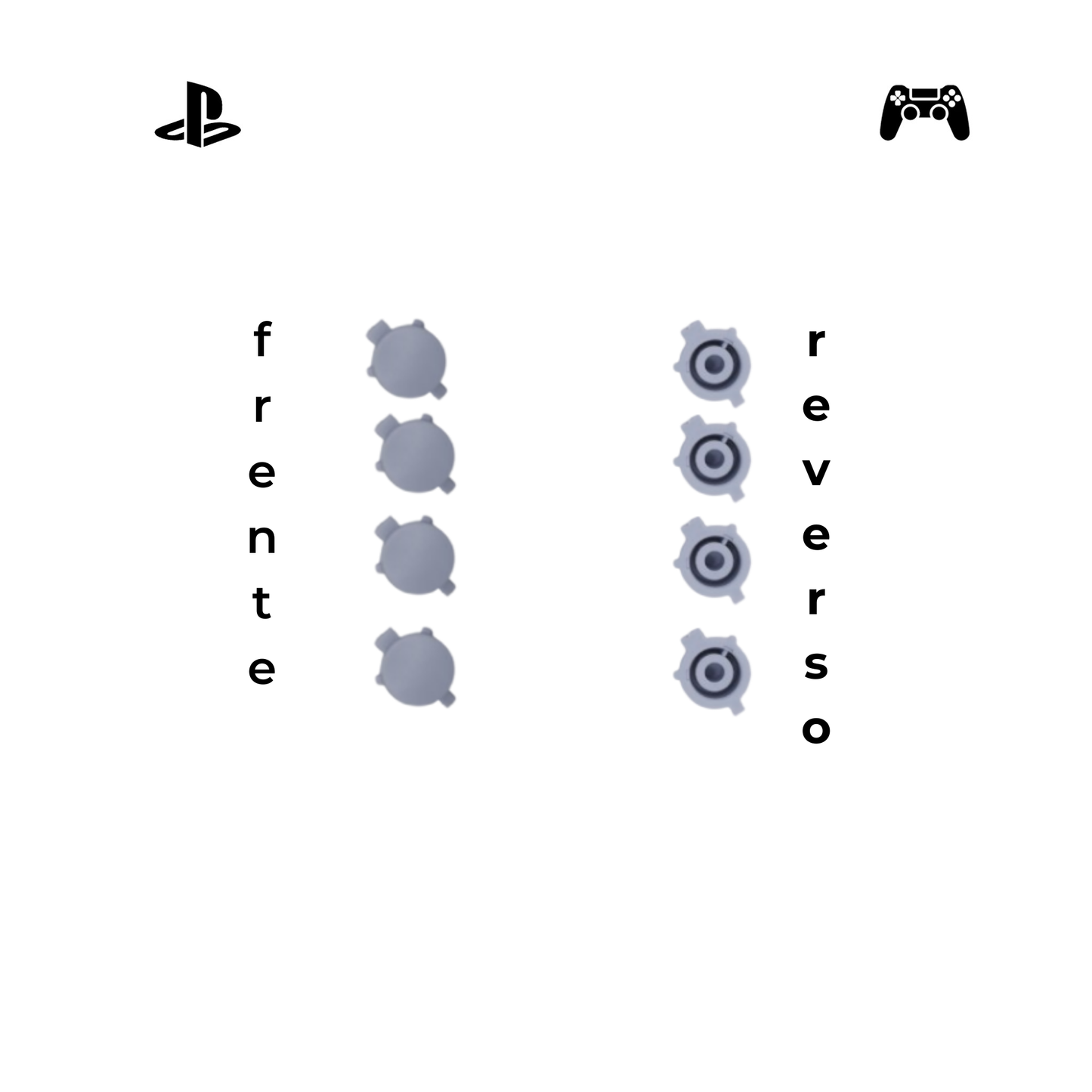 GAMING BOTONES PARA CONTROL DE PS5 NEGRO