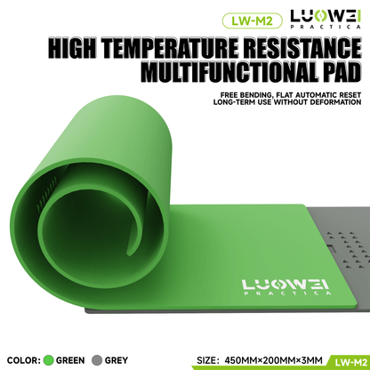 LUOWEI TAPETE DE TRABAJO 450MM x 206MM RESISTENTE A ALTAS TEMPERATURAS VERDE