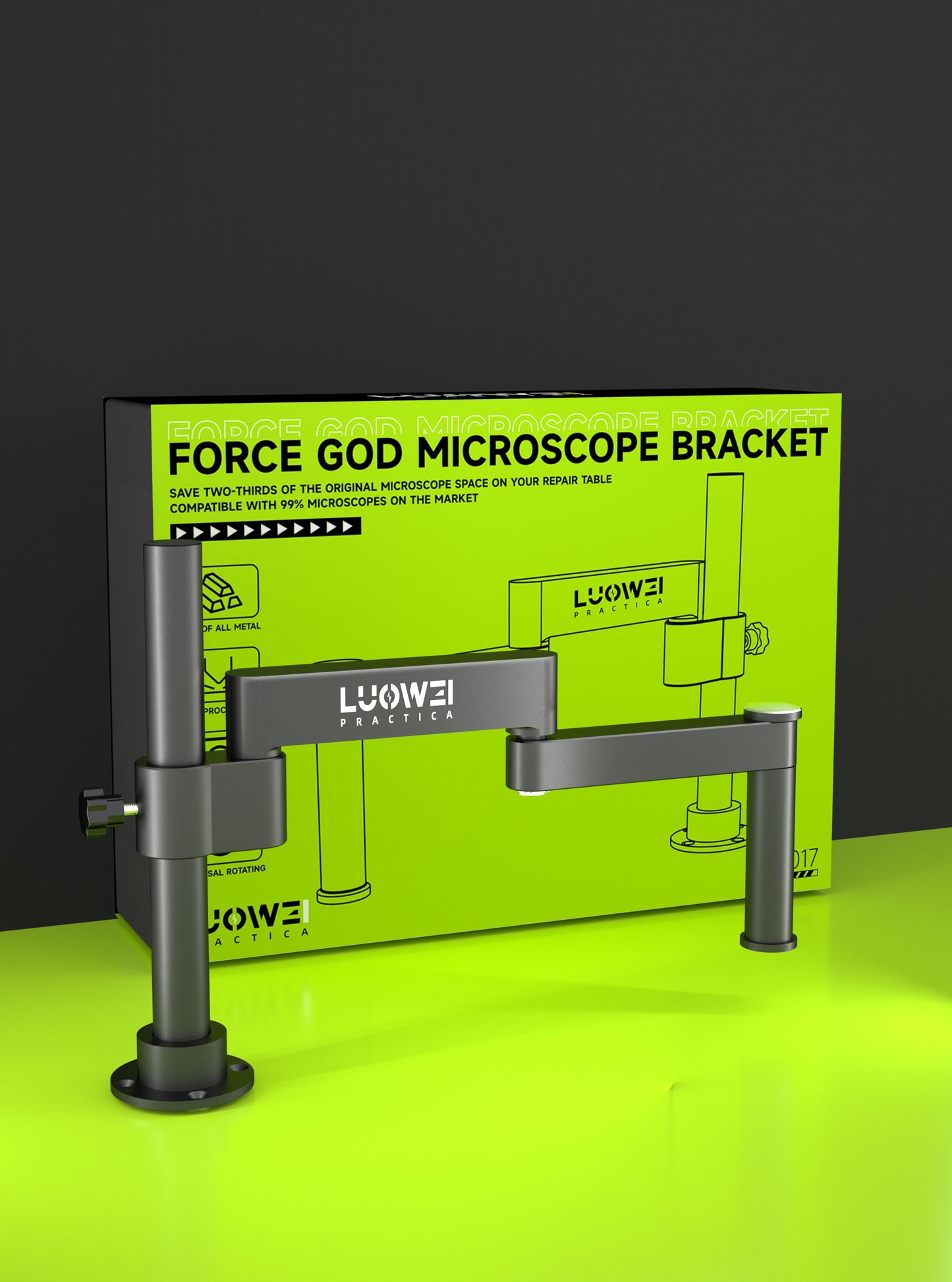 LUOWEI SOPORTE DE ESCRITORIO PARA MICROSCOPIO LW-017