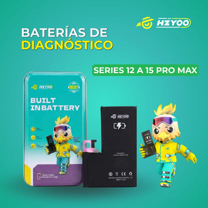 HZYOO BATERIA IPHONE SERIES 12 A 15 PRO MAX DE DIAGNOSTICO AUTOPROGRAMABLE