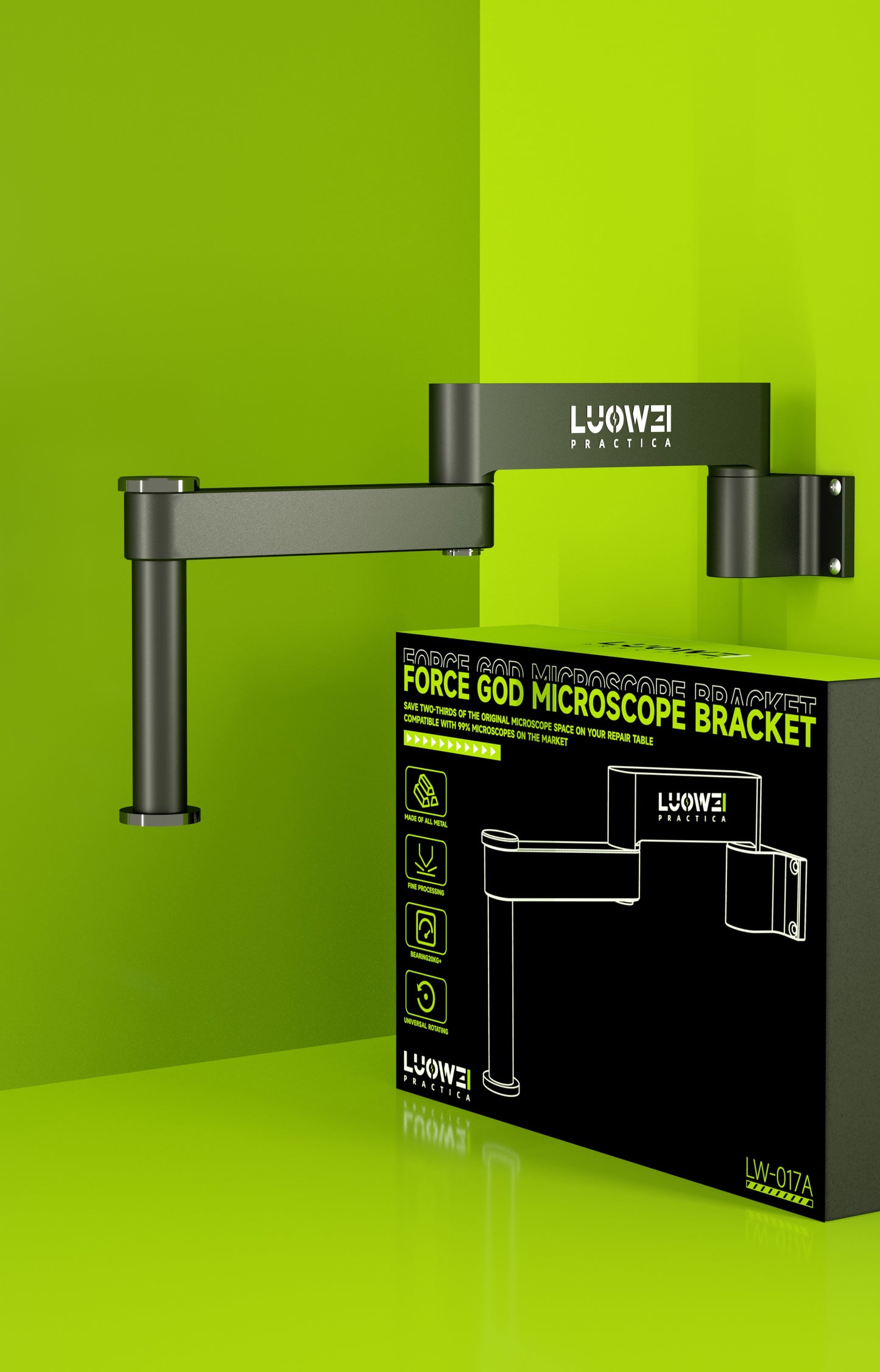 LUOWEI SOPORTE DE ESCRITORIO PARA MICROSCOPIO LW-017