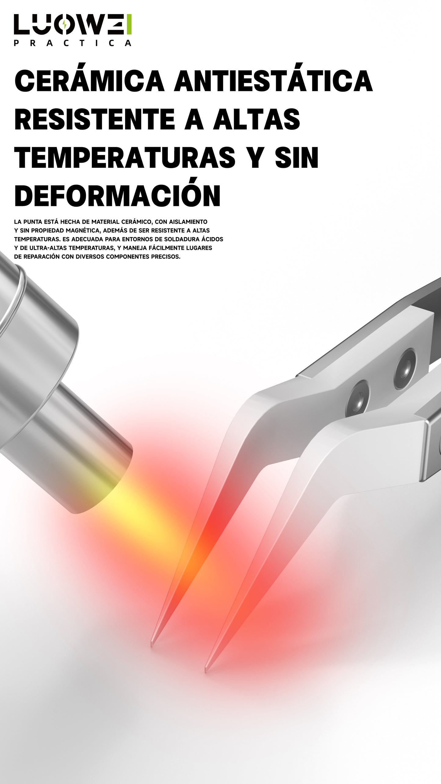 LUOWEI PINZA DE CERAMICA CURVA IS-60