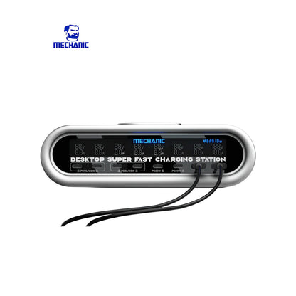 MECHANIC MULTIPUERTO E POWER MAX 8 PUERTOS TIPO C , 1 CARGA INALAMBRICA 240W , 100W , 45W , 25W