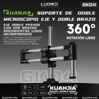 SOPORTE DE DOBLE BRAZO PARA MICROSCOPIO LW-GK04