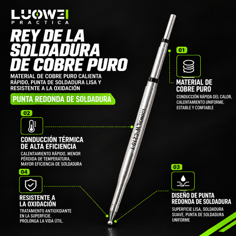 LUOWEI PUNTA PARA CAUTIN EN ESFERA C210-T (FPC)