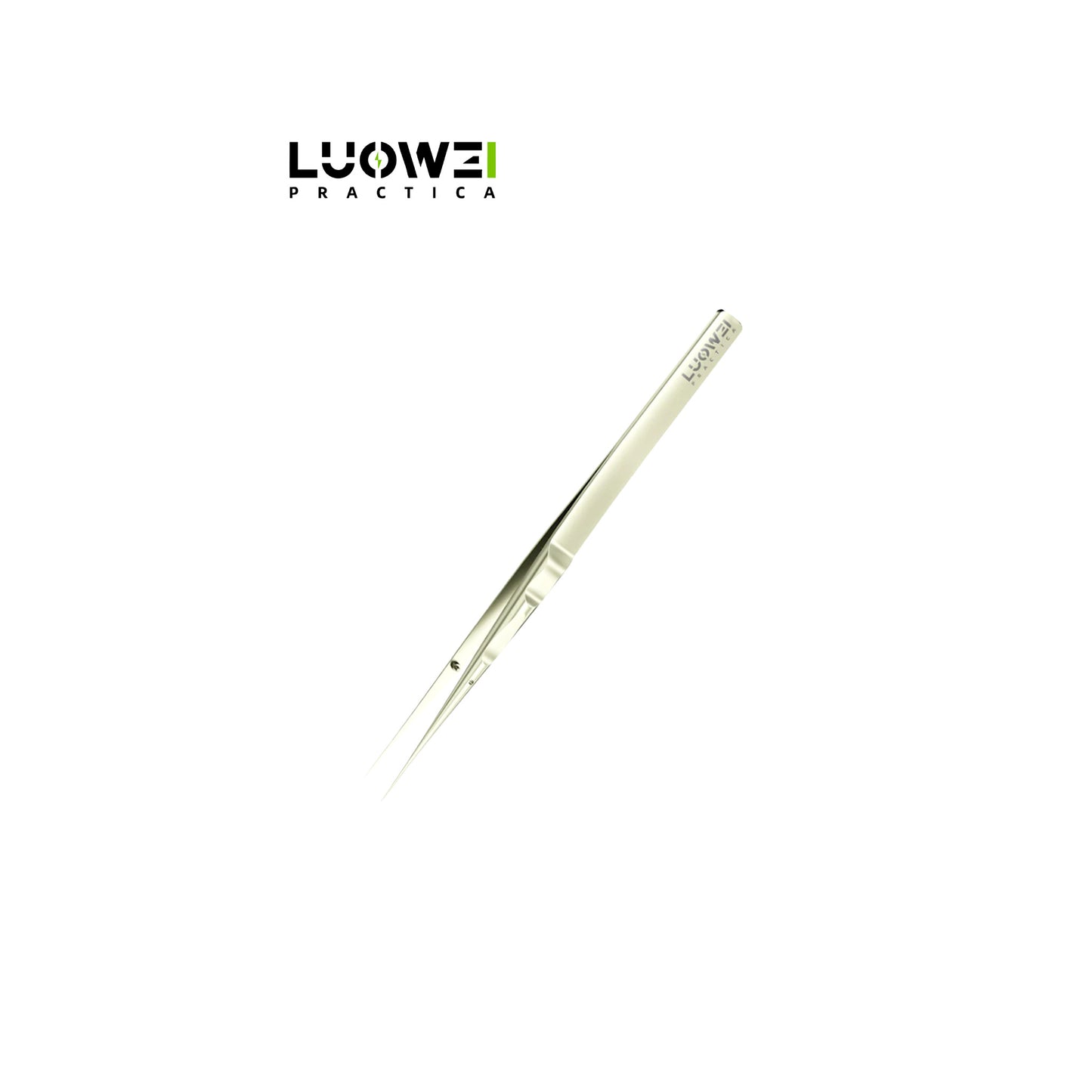 LUOWEI PINZAS DE PRECISION DE ACERO INOXIDABLE DE GRADO AERONATICO PULIDAS A MANO, PUNTA RECTA IS-10