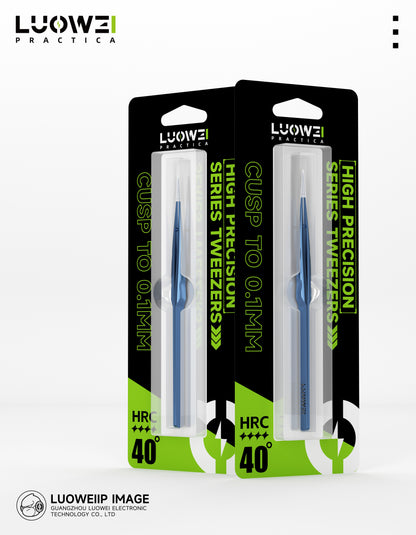 LUOWEI PINZAS DE ALTA PRECISION DE ALEACION DE TITANIO PUNTA RECTA