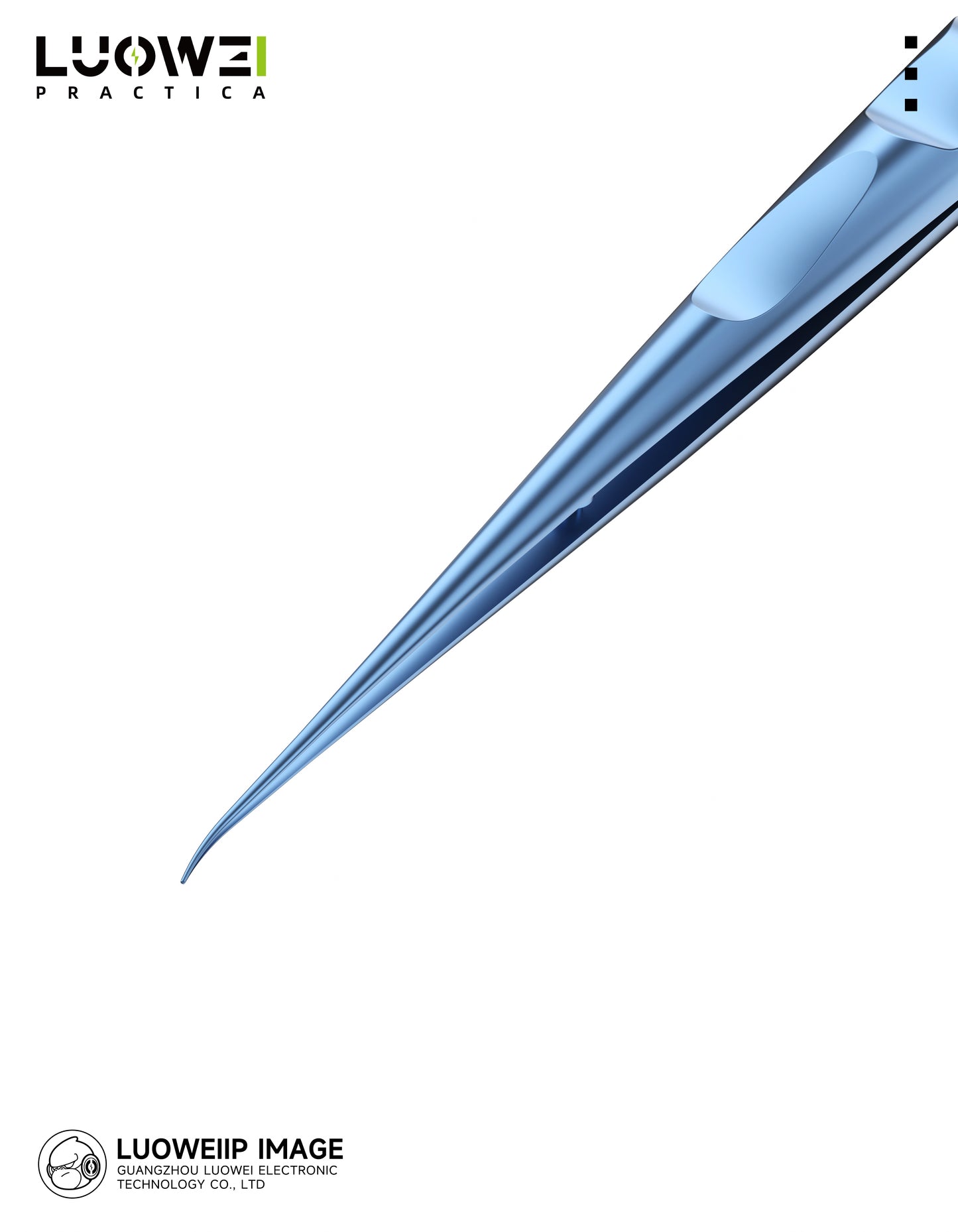 LUOWEI PINZAS DE ALTA PRECISION DE ALEACION DE TITANIO PUNTA RECTA