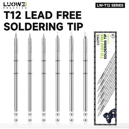 LUOWEI PUNTAS PARA CAUTIN LW-T12 (BISELADA, CURVA Y RECTA)