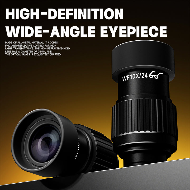 LUOWEI MICROSCOPIO TRINOCULAR GEEK FUTURE LW-TR03-B3TV 7-68x CON ARO DE LUZ LW-LS01