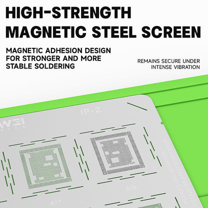 LUOWEI JUEGO STENCIL PARA CPU (13pzas) - MTK - iPhone A9-A18 Pro - HiU - SD