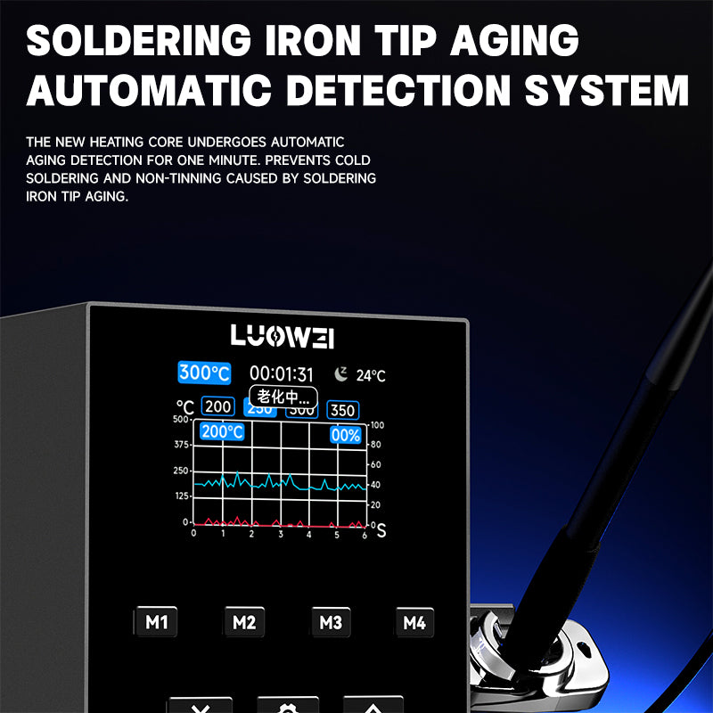 LUOWEI ESTACION DE SOLDADURA 200W PUNTA C210 LW-SS01