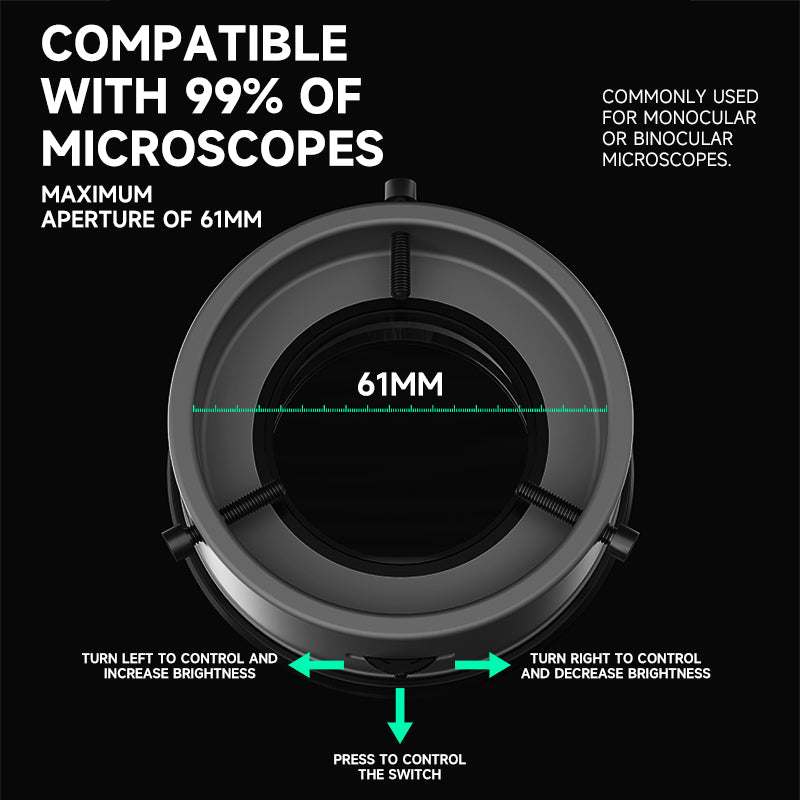 LUOWEI ANILLO DE LUZ PARA MICROSCOPIO LS02