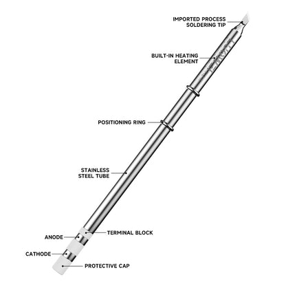 LUOWEI PUNTAS PARA CAUTIN LW-T12 (BISELADA, CURVA Y RECTA)