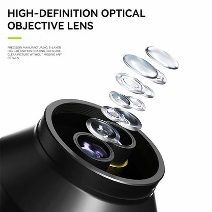 LUOWEI MICROSCOPIO TRINOCULAR GEEK FUTURE LW-TR02-B3TV CON ARO DE LUZ LS01