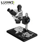 LUOWEI MICROSCOPIO TRINOCULAR GEEK FUTURE LW-TR03-B3TV 7-68x CON ARO DE LUZ LW-LS01