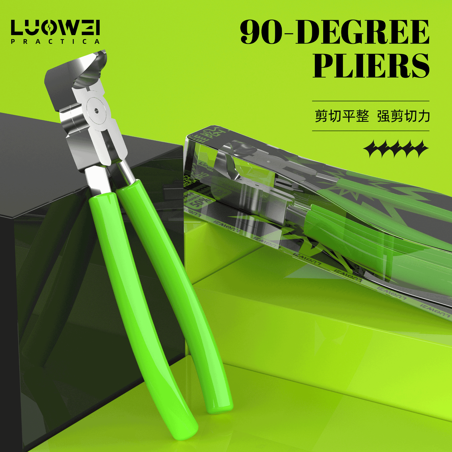 LUOWEI PINZA DE CORTE CON PUNTA DE 90° LW-101