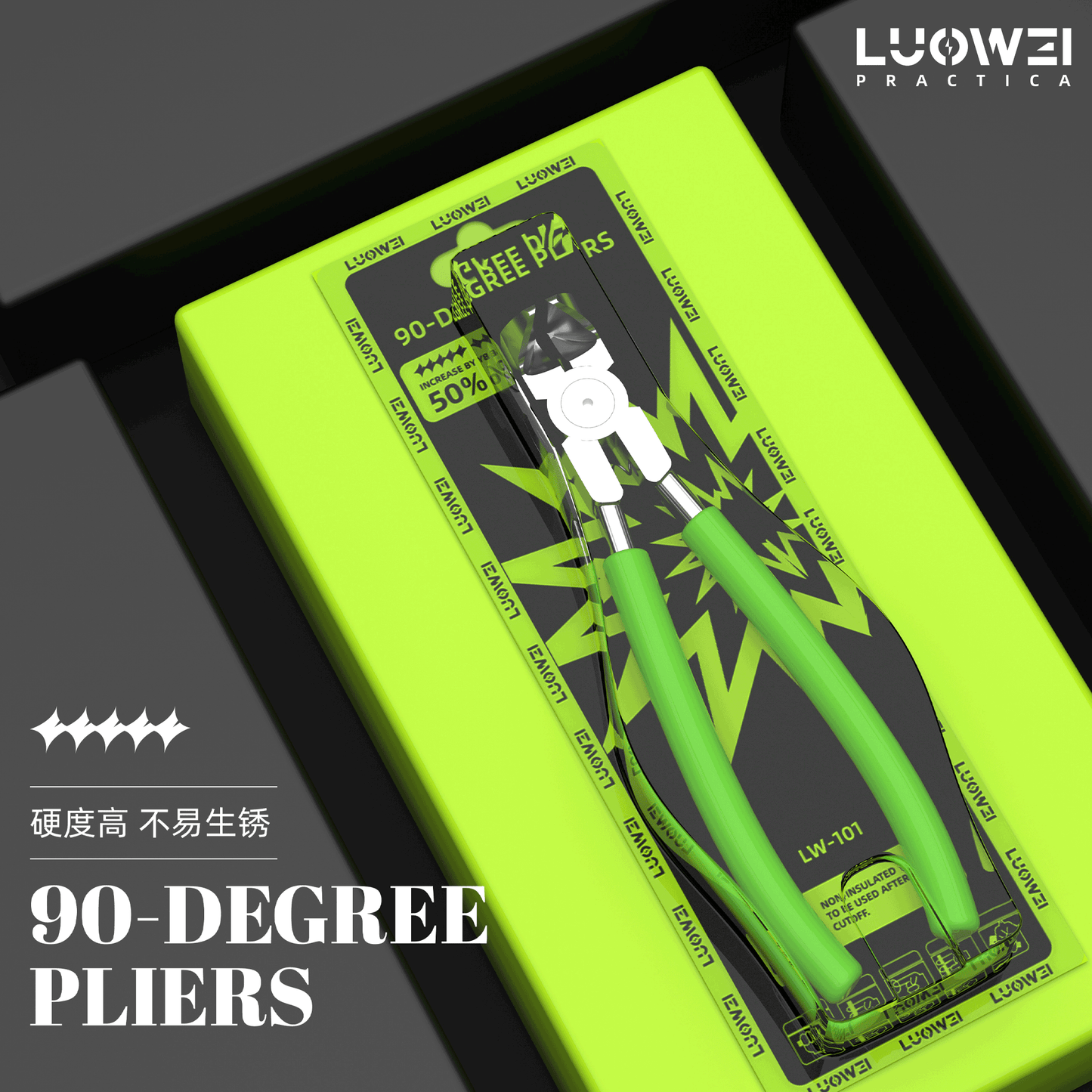 LUOWEI PINZA DE CORTE CON PUNTA DE 90° LW-101