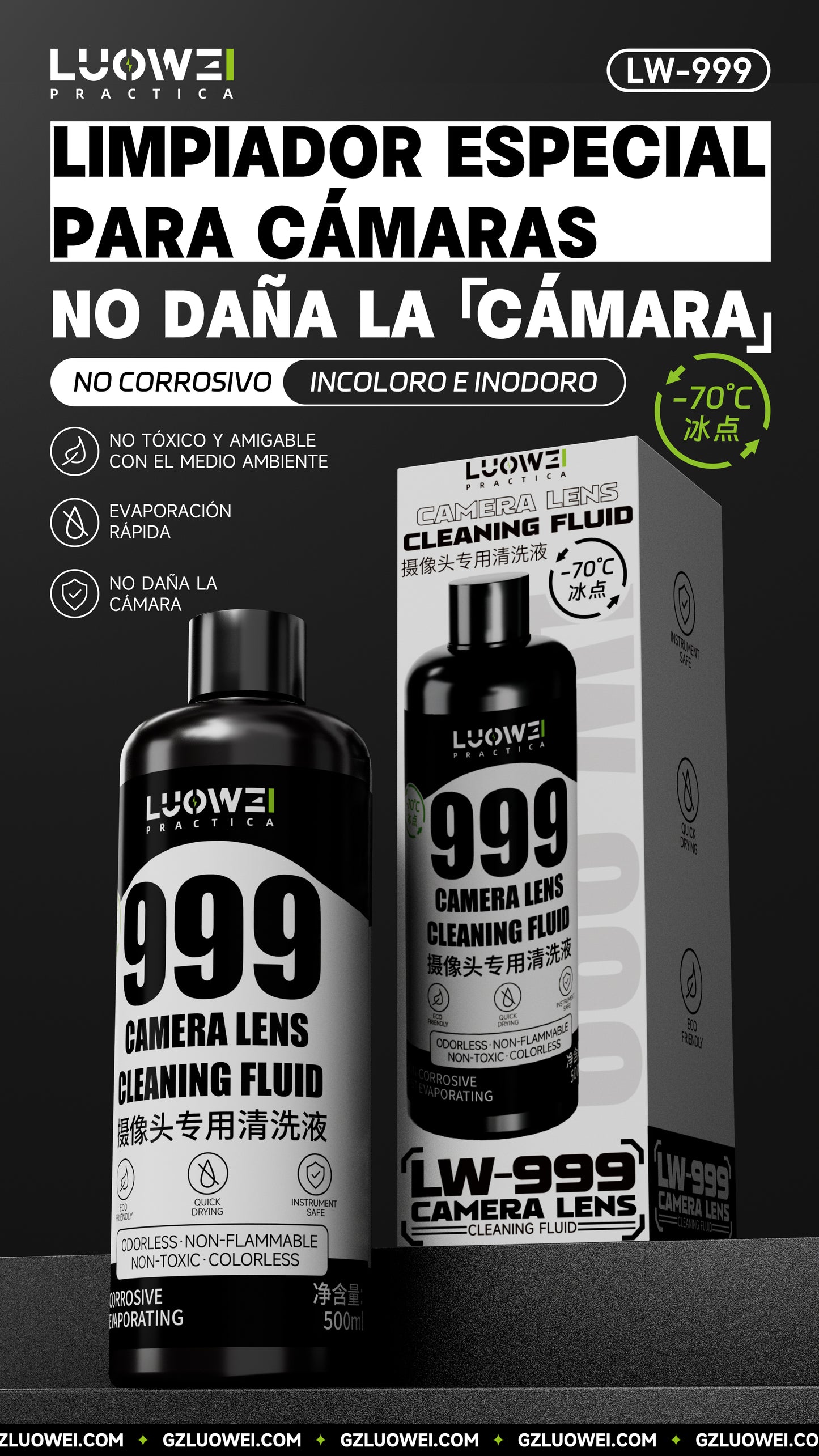LUOWEI LIMPIADOR DE CAMARAS LW-999 500ML