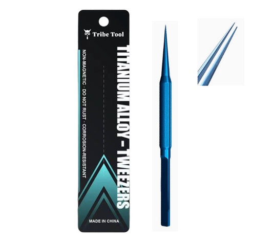 TRIBE TOOL PINZA ULTRA FINA TITANIO CLASICA BT - 11 AZUL