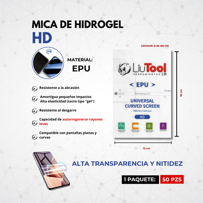 LIUTOOL MICA DE HIDROGEL EPU HD 0.18mm