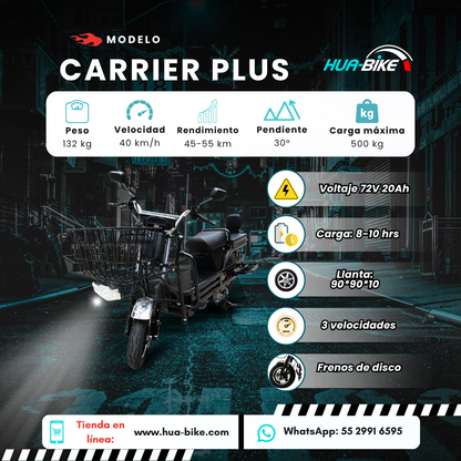 HUA-BIKE BICICLETA ELECTRICA CARRIER PLUS