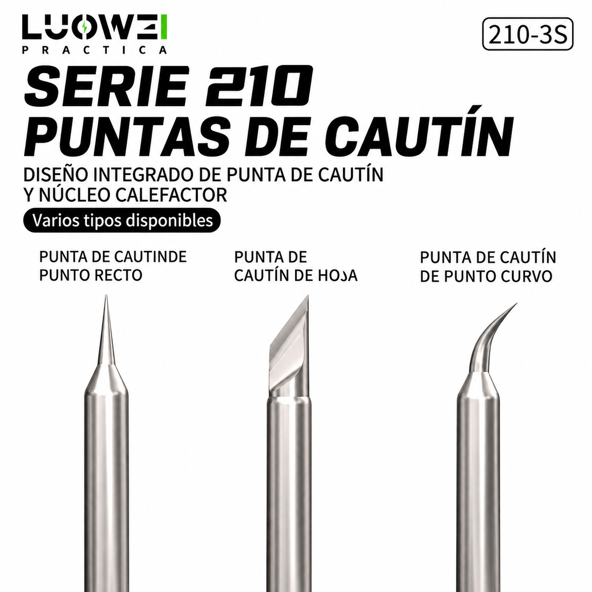 LUOWEI PUNTA PARA CAUTIN 3 EN 1 I / J / K C210 LW-210-3S
