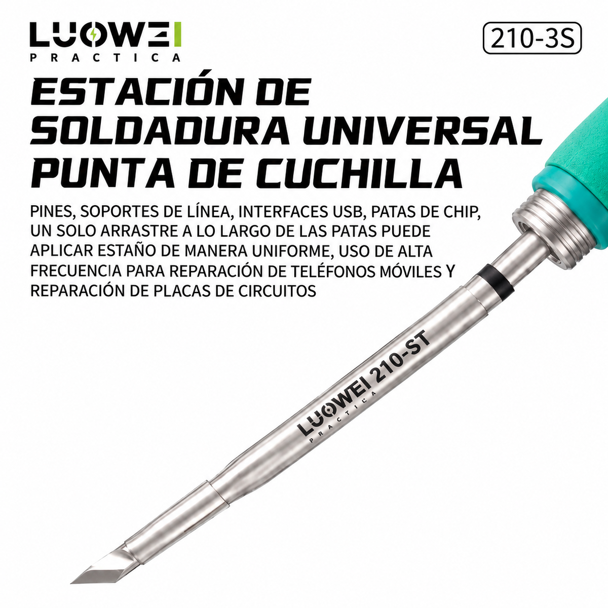 LUOWEI PUNTA PARA CAUTIN 3 EN 1 I / J / K C210 LW-210-3S