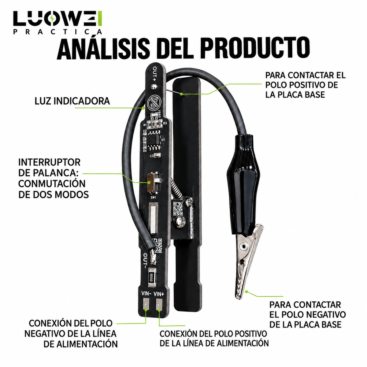 LUOWEI CLIP UNIVERSAL DE ENCENDIDO PARA BATERIA LW-W8
