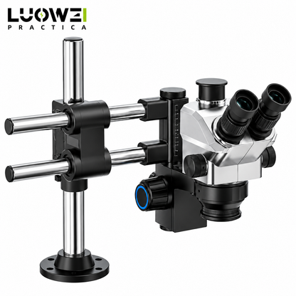 LUOWEI MICROSCOPIO TRINOCULAR TR01 7050X CON SOPORTE GK04 (INCLUYE ANILLO DE LUZ LS03)