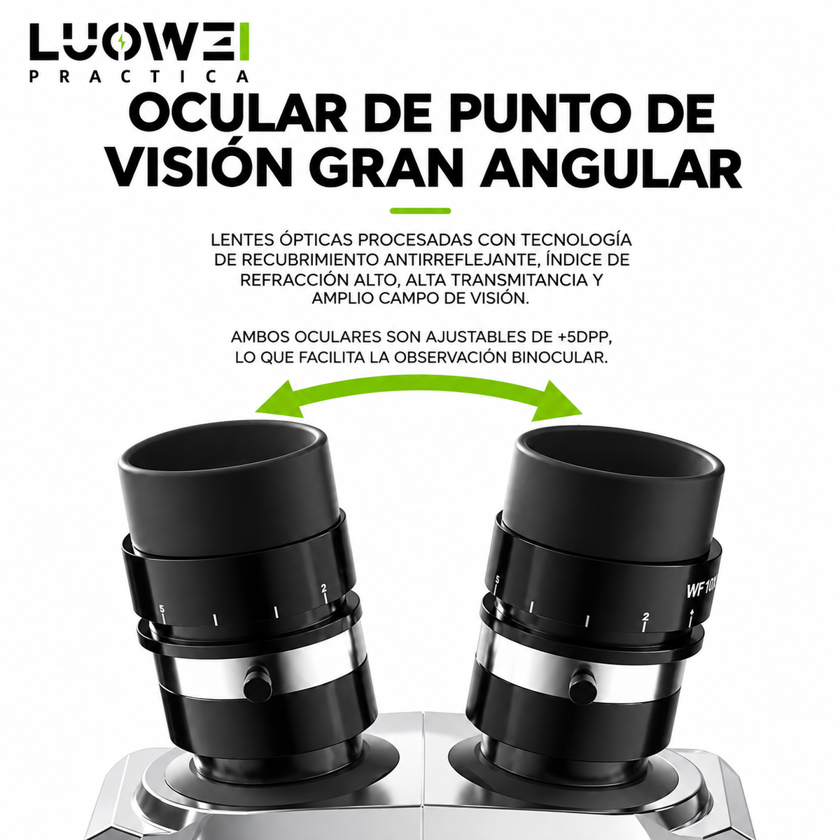 LUOWEI MICROSCOPIO TRINOCULAR TR01 7050X CON SOPORTE GK04 (INCLUYE ANILLO DE LUZ LS03)