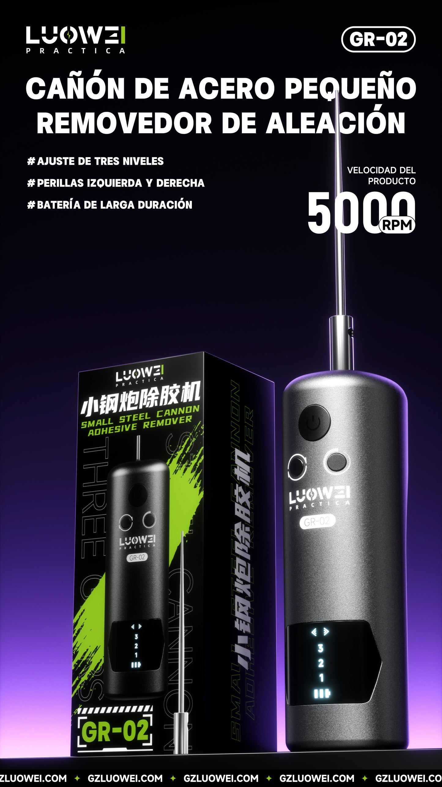 LUOWEI REMOVEDOR ELECTRICO DE PEGAMENTO GR-02