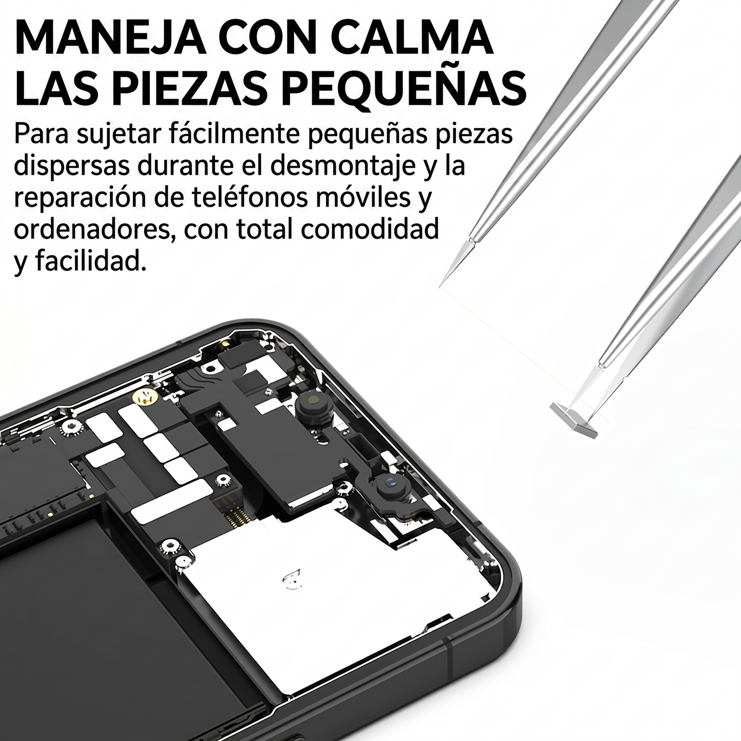LUOWEI PINZAS DE PRECISION DE ACERO INOXIDABLE DE GRADO AERONATICO PULIDAS A MANO, PUNTA RECTA IS-10