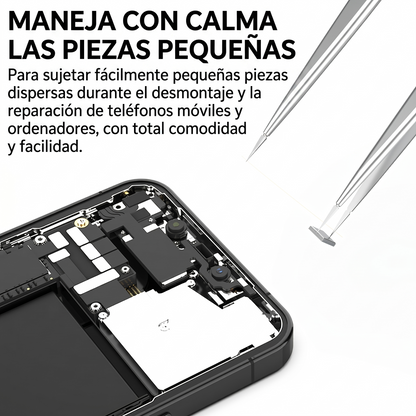 LUOWEI PINZAS DE PRECISION DE ACERO INOXIDABLE DE GRADO AERONATICO PULIDAS A MANO, PUNTA RECTA IS-10