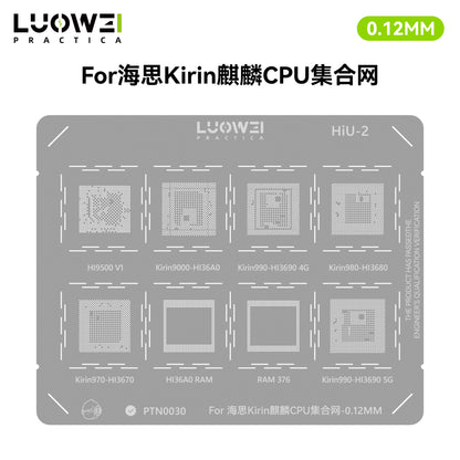 LUOWEI JUEGO STENCIL PARA CPU (13pzas) - MTK - iPhone A9-A18 Pro - HiU - SD